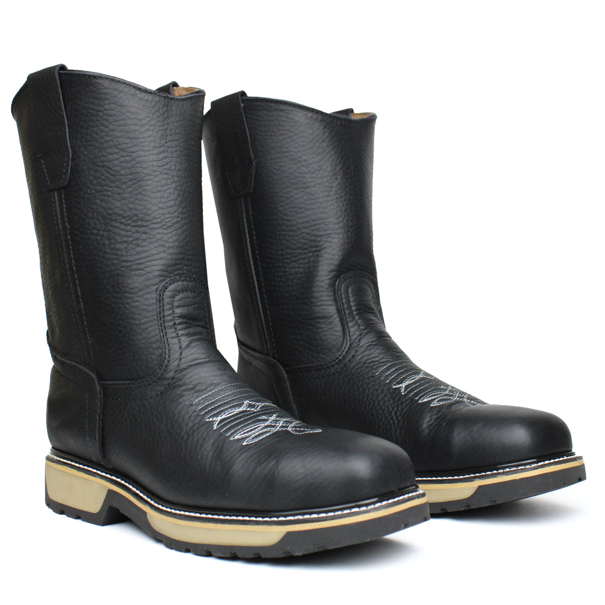 Steel toe outlet black cowboy boots