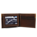 Men's Genuine Leather Wallet Western Cowboy Rodeo Bi-Fold Billetera