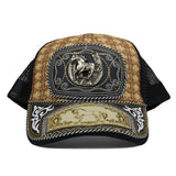 Handmade Leather Cowgirl Cowboy Western Style Mesh Cap