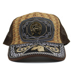 Handmade Leather Cowgirl Cowboy Western Style Mesh Cap