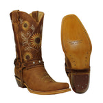 Sunflower Genuine Leather Western Cowgirl Boots Snip Toe Girasol Botas Vaqueras