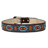 100% Brown Leather Cowboy Cowgirl Belt Hand Tooled Beaded Western Belt Cinto Vaquero