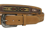 100% Honey Genuine Leather Nubuck Cowgirl Cowboy Belt Cinto Vaquero Rodeo Belt