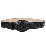 100% Leather Crocodile Imitation Cowgirl Cowboy Belt Western Style Cinto Vaquero