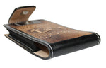 Hand Tooled Western Cowboy Cell Phone Holder Case 100% Leather