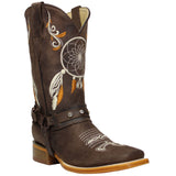 Women's Genuine Leather Western Cowgirl Boots Dream Catcher Botas Vaqueras