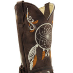 Women's Genuine Leather Western Cowgirl Boots Dream Catcher Botas Vaqueras