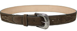 100% Brown Genuine Leather Nubuck Cowgirl Cowboy Belt Cinto Vaquero Rodeo Belt