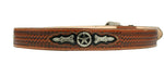 100% Leather Dark Honey Cowboy Cowgirl Belt Hand Tooled Western Style Belt Cinto Vaquero