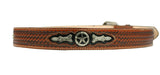 100% Leather Dark Honey Cowboy Cowgirl Belt Hand Tooled Western Style Belt Cinto Vaquero