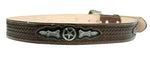 100% Leather Brown Cowboy Cowgirl Belt Hand Tooled Western Style Belt Cinto Vaquero